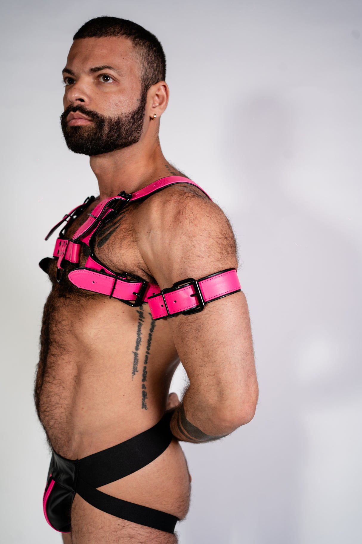 ruff GEAR Bold Leather Bicep Strap Neon Pink