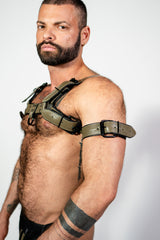 ruff GEAR Bold Leather Bicep Strap Army
