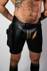 ruff GEAR RG501 Leather Chap Shorts Black