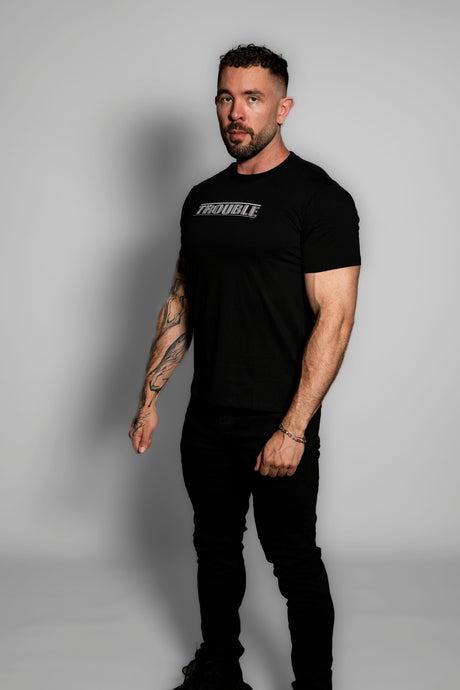 ruff GEAR Barcode Graphic T-Shirt TROUBLE