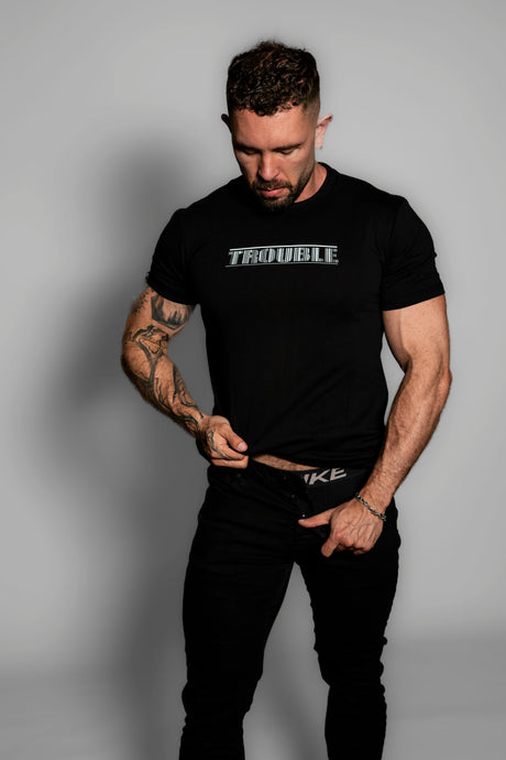 ruff GEAR Barcode Graphic T-Shirt TROUBLE