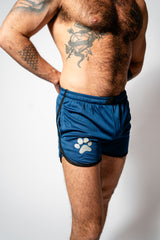 PWR Pup Mesh Paw Print Short Navy Black