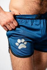 PWR Pup Mesh Paw Print Short Navy Black