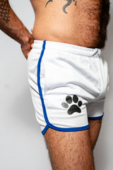 PWR Pup Mesh Paw Print Short White Blue