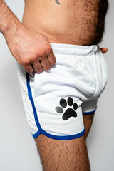 PWR Pup Mesh Paw Print Short White Blue