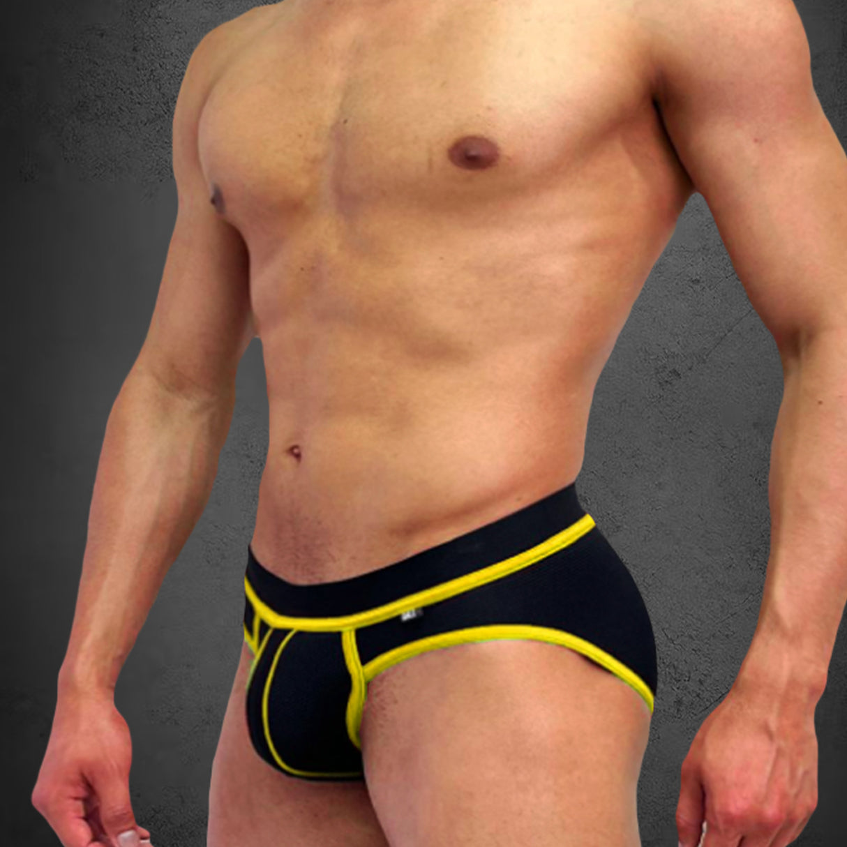 Dale Mas Biker + Kinky Brief Classic Black Yellow