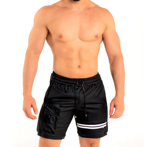 Dale Mas Industrial Mesh Short Phone Pocket Black White
