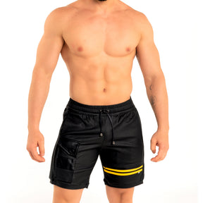 Dale Mas Industrial Mesh Short Phone Pocket Black Yellow