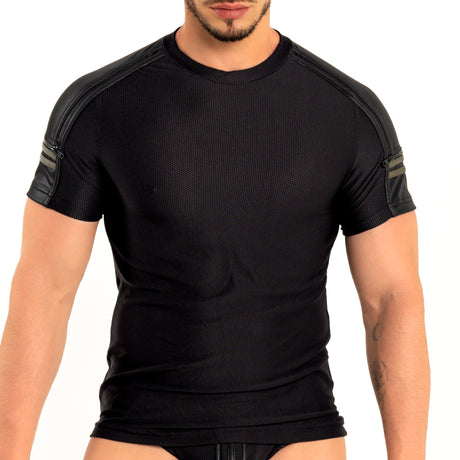 Dale Mas Industrial Zipper Shirt Black Military Green