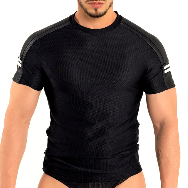 Dale Mas Industrial Zipper Shirt Black White