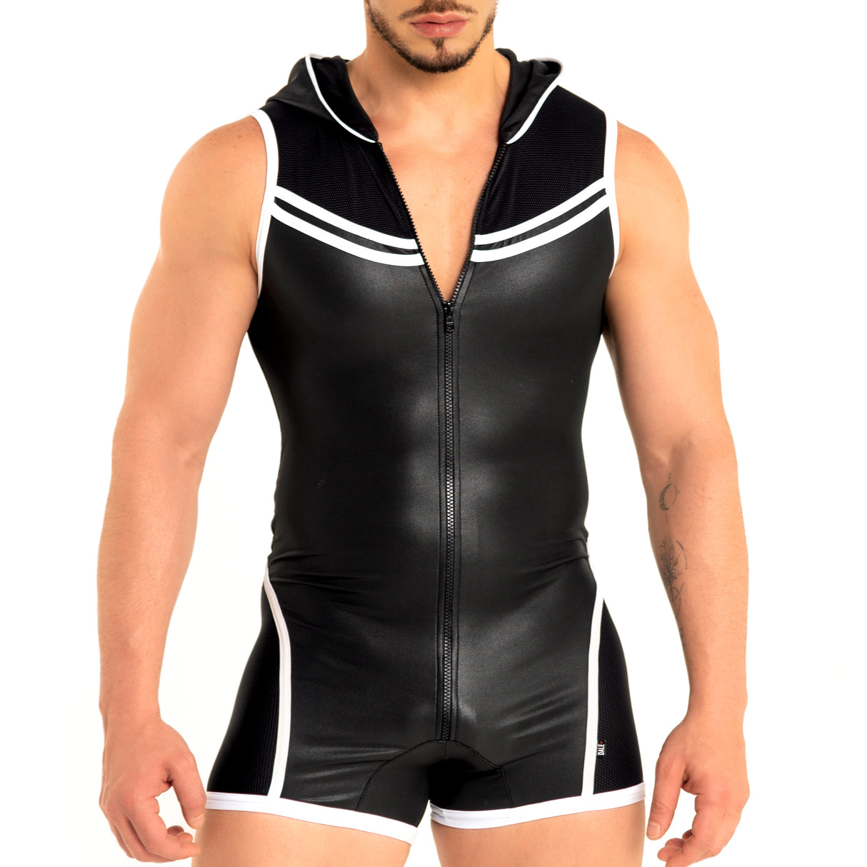 Dale Mas Kinky Hoodie Body Zipper Black White
