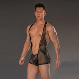 Dale Mas Rebel Mesh Wrestler Singlet Black

