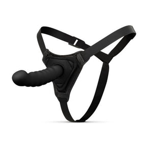 EasyToys Fetish Silicone Strap On Bended Black 5.7 Inch