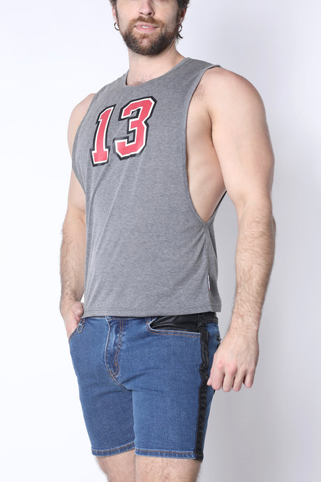 Cellblock 13 Field Goal 13 Muscle Tank Grey