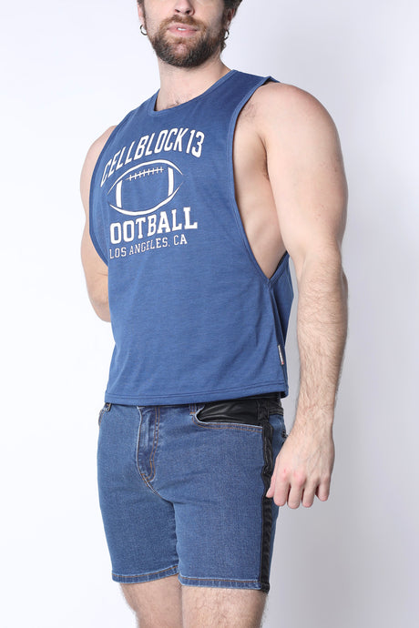 Cellblock 13 Field Goal Football Muscle Tank Blue