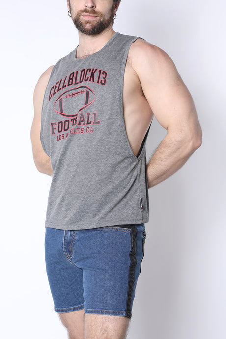 Cellblock 13 Field Goal Football Muscle Tank Grey