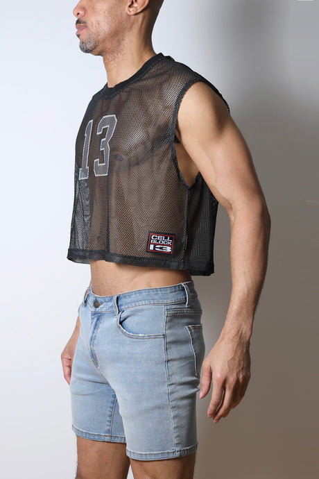 Cellblock 13 Field Goal 13 Mesh Muscle T-Shirt Black