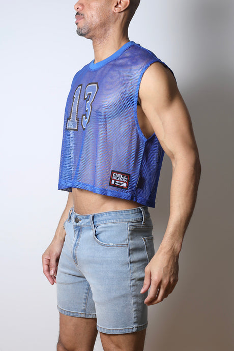 Cellblock 13 Field Goal 13 Mesh Muscle T-Shirt Blue