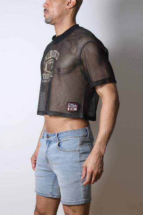 Cellblock 13 Field Goal Football Mesh T-Shirt Black