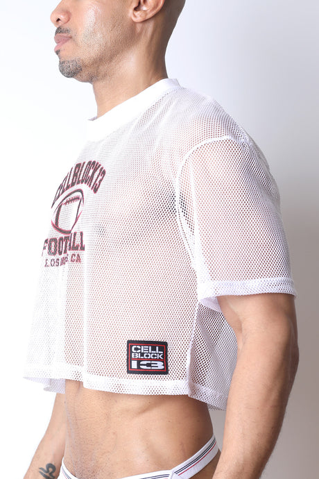 Cellblock 13 Field Goal Football Mesh T-Shirt White