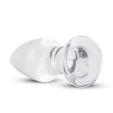 Glido Glass Butt Plug Clear 3.9 Inch