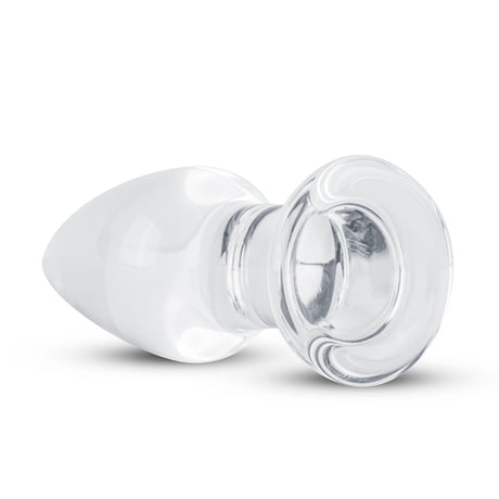 Glido Glass Butt Plug Clear 3.9 Inch