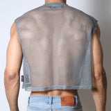 Cellblock 13 Field Goal 13 Mesh Muscle T-Shirt Grey