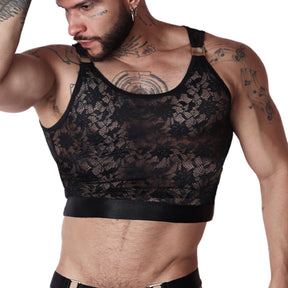 Gigo Illusion Crop Top Black