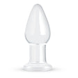 Glido Glass Butt Plug Clear 3.9 Inch