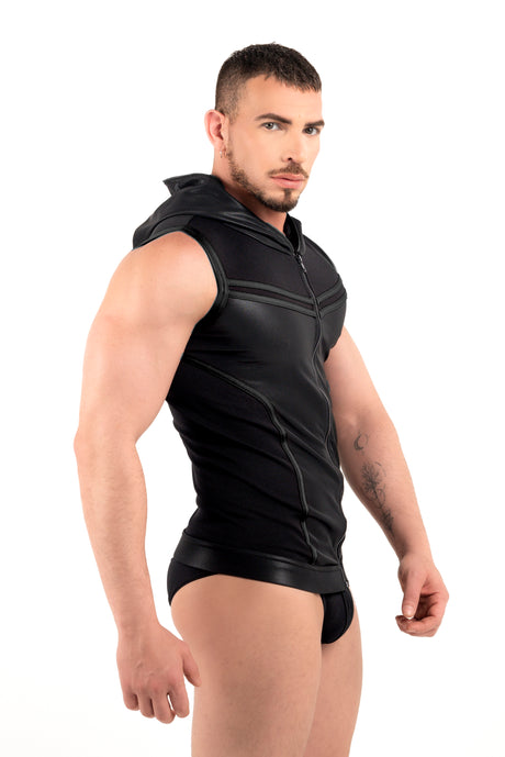 ROK Kinky Hoody Vest Black