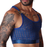 Gigo Illusion Crop Top Blue