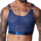 Gigo Illusion Crop Top Blue