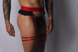 Gigo Romantic Garter Jockstrap Black
