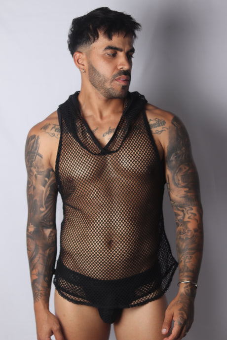 Gigo Provocative Hoody T Shirt Black