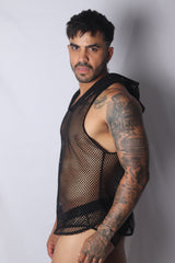 Gigo Provocative Hoody T Shirt Black