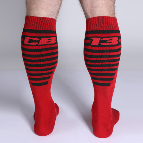 Cellblock 13 Iron Grip Knee High Socks Red