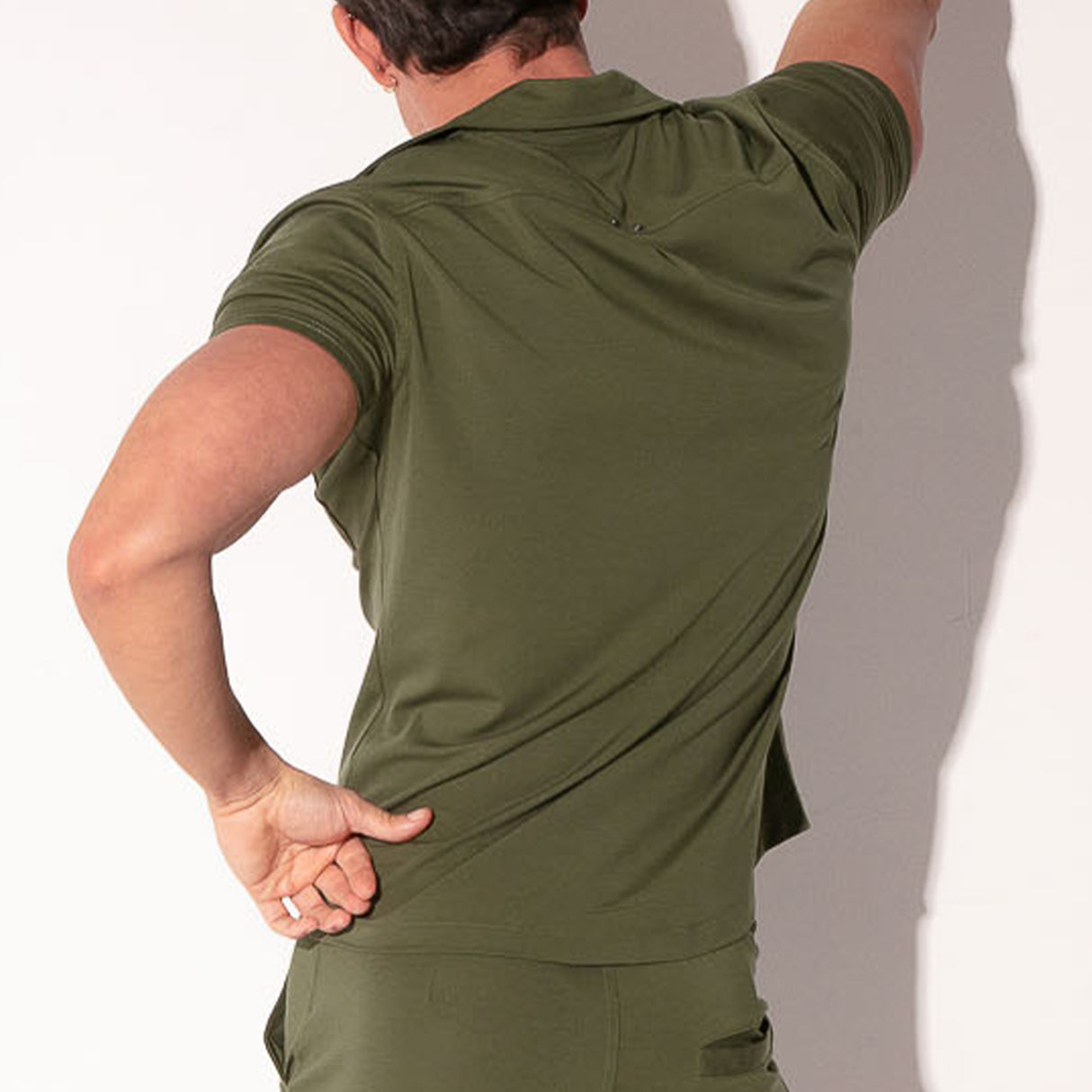 Code 22 Silken Slim Shirt Khaki