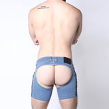 Cellblock 13 Terry Denim Chap Short Light Blue