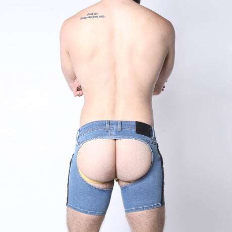 Cellblock 13 Terry Denim Chap Short Light Blue