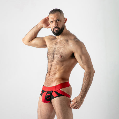 Locker Gear Open Access Jock Brief Red