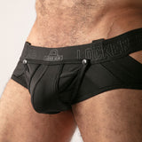Locker Gear Open Access Jock Brief Black