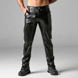Locker Gear Leatherette Cargo Pants White