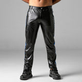 Locker Gear Leatherette Cargo Pants Blue