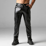 Locker Gear Leatherette Cargo Pants Black