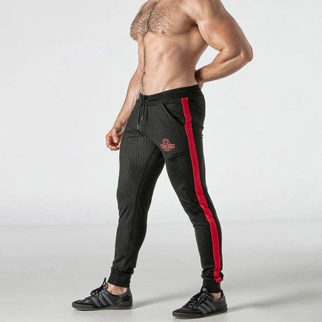 Locker Gear Sport Mesh Back Zip Jogger Red