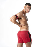 Locker Gear Sport Mesh Back Zip Short Red