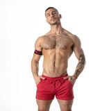 Locker Gear Sport Mesh Back Zip Short Red