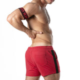 Locker Gear Sport Mesh Back Zip Short Red