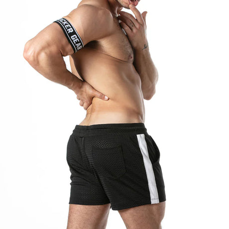 Locker Gear Sport Mesh Back Zip Short Black