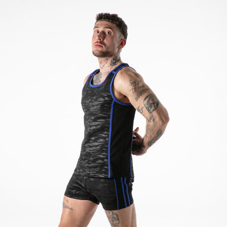 Locker Gear Full Access Military Tank Top Blue